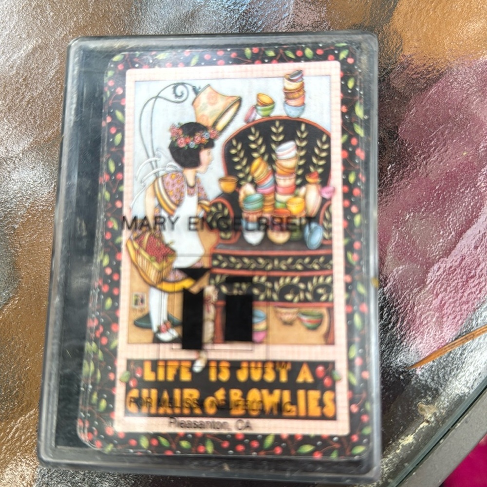 VHTF LIFE IS JUST A CHAIR OF BOWLIES PLAYING CARDS MARY ENGELBREIT VGUC COMPLETE